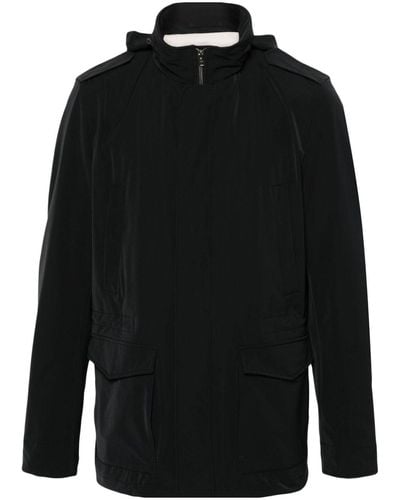Herno City Life Field Hooded Jacket - Black