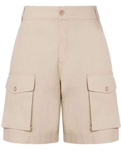 Moschino Jeans High-rise Cargo Shorts - Natural