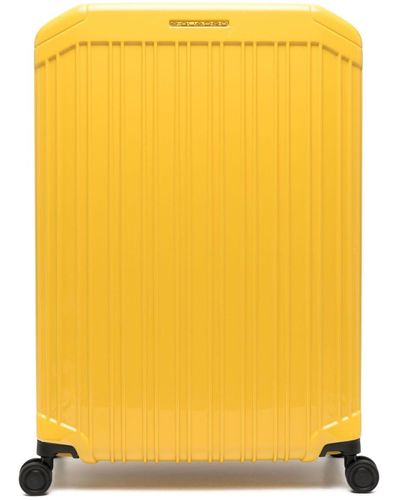 Piquadro Spinner Koffer mit Glanzoptik - Gelb