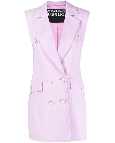 Versace Gilet Met Dubbele Rij Knopen - Roze