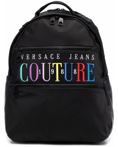 Versace ジップアップ バックパック - ブラック