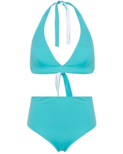 Fisico Bikini triangular reversible - Azul