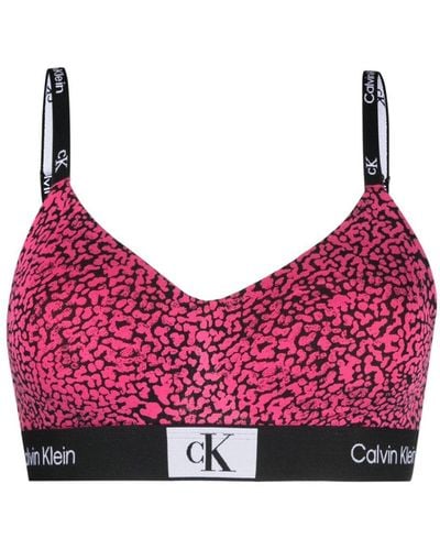 Calvin Klein String Bralette mit Logo - Pink