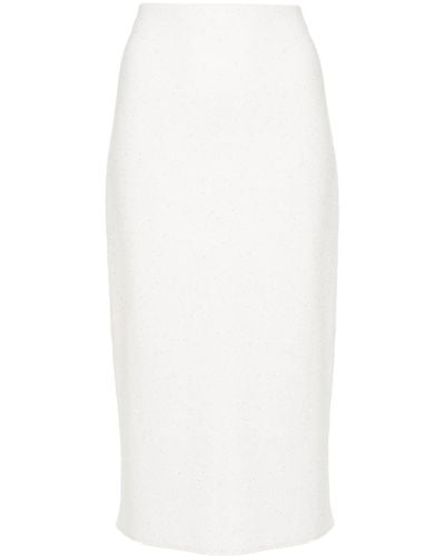 Fabiana Filippi Sequin-embellished Pencil Skirt - White