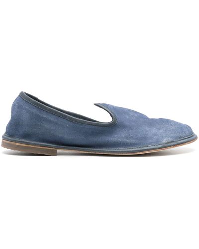 Alberto Fasciani Leather-trim Suede Loafers - Blue