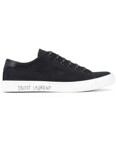 Saint Laurent Malibu sneaker aus canvas nd leder schwarz