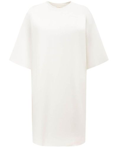 12 STOREEZ T-Shirtkleid mit Print - Weiß