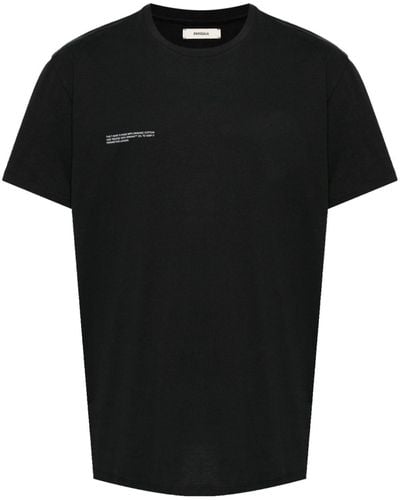 PANGAIA Logo-print Organic-cotton T-shirt - Black