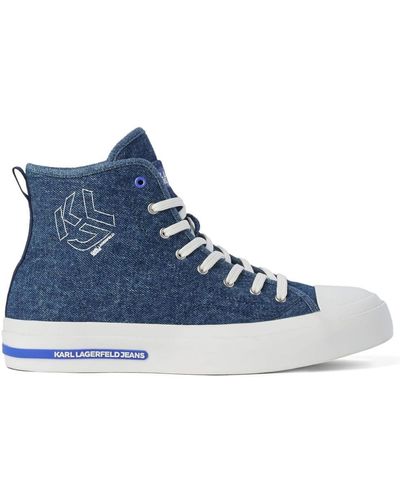 Karl Lagerfeld Vulc High-top Sneakers - Blauw