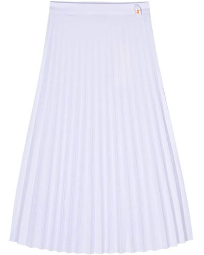 Save The Duck Pleated A-line Midi Skirt - White