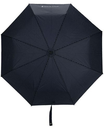 Mackintosh Ayr Regenschirm mit Polka Dots - Blau