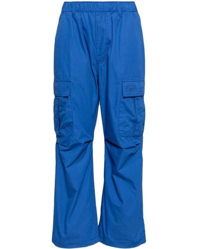 Chocoolate Cotton Cargo Trousers - Blue