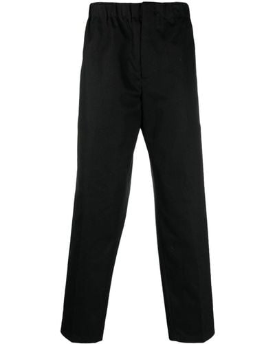 Jil Sander Straight-leg Cotton Trousers - Black