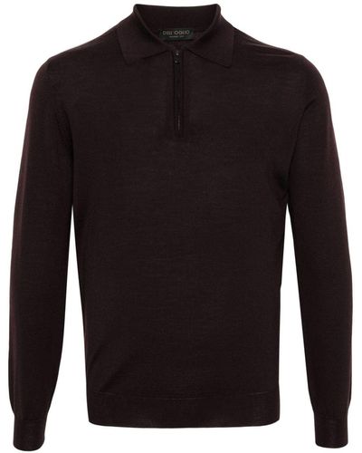 Dell'Oglio Half-zip Long-sleeve Sweater - Black