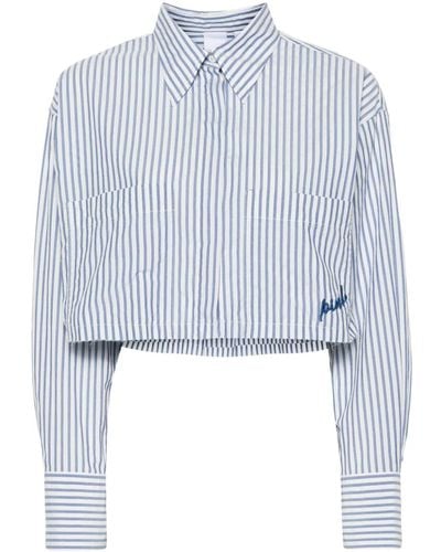 Pinko Camisa con logo bordado - Azul