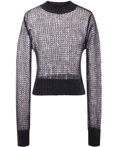 VAQUERA Sheer Open-knit Sweater - Blue