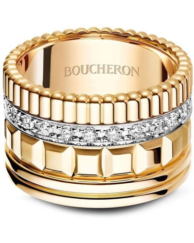 Boucheron 18kt 'Quatre Radiant Edition' Gelbgoldring mit Diamanten - Mettallic
