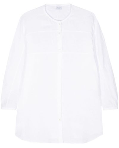 Aspesi Camisa con cuello redondo - Blanco