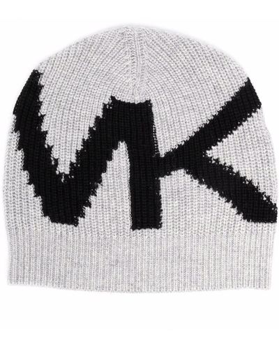 Michael Kors Logo-print Knitted Beanie - Grey