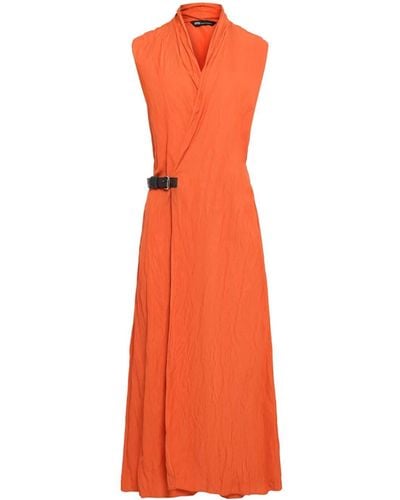 UMA | Raquel Davidowicz Midi-jurk Met Gesp - Oranje