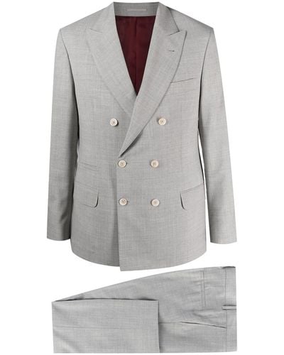 Brunello Cucinelli Double-breasted Two-piece Suit - Grey