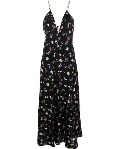 Stella McCartney Floral-print Silk Maxi Dress - Black