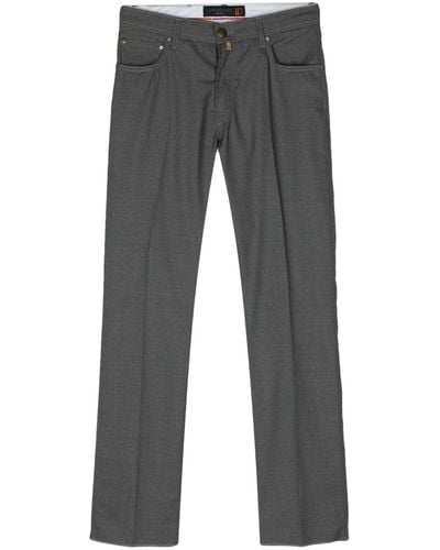 Corneliani Mid-rise Straight-leg Trousers - Grey