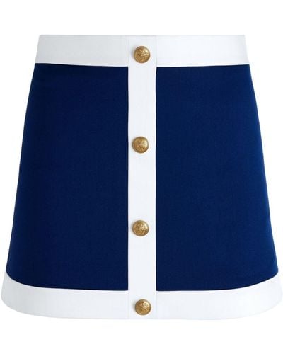 Alice + Olivia Colton Colour-block Mini Skirt - Blue