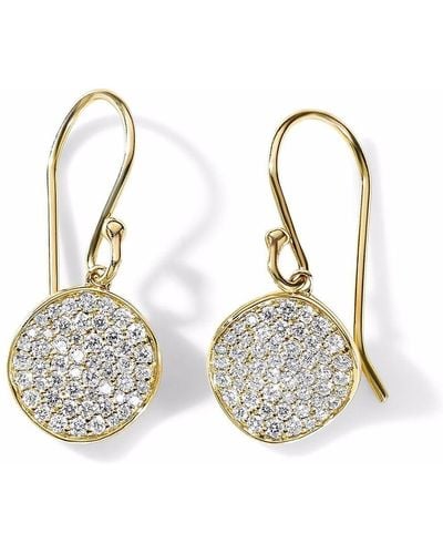 Ippolita 18kt Yellow Gold Stardust Small Flower Disc Diamond Earrings - Metallic