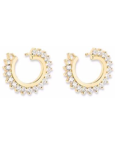 Nouvel Heritage Boucles d'oreilles Vendome en or rose 18ct ornées de diamants - Métallisé