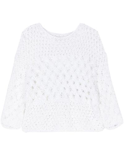 Antonelli Cabernet Crochet Top - White