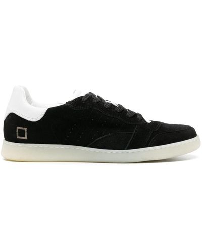 Date Panelled Suede Trainers - Black