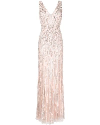 Jenny Packham Raquel Crystal-embellished Gown - Pink