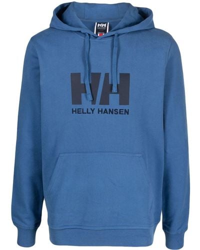 Helly Hansen Hoodie aus Bio-Baumwolle mit Logo - Blau