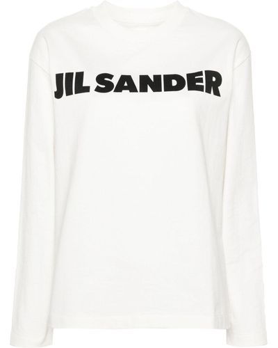 Jil Sander Sweatshirt mit Logo-Print - Schwarz