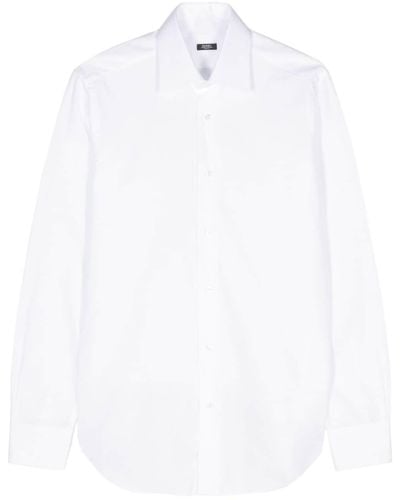 Barba Napoli Long-sleeve Poplin Shirt - White
