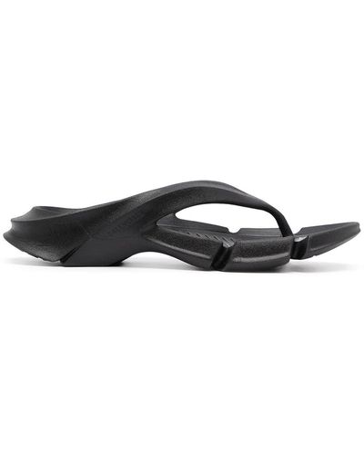 Balenciaga Chanclas con logo en relieve - Negro