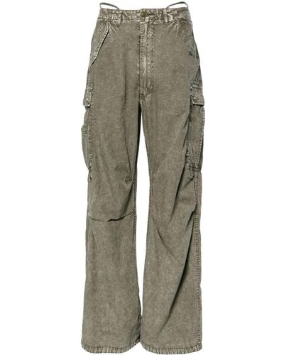 R13 Garment-Dyed Cotton Pants - Grey