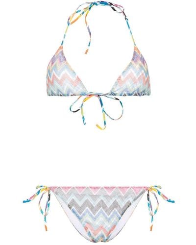 Missoni Zigzag Crochet-knit Bikini - White