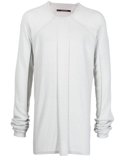 Julius Panelled Longline Jumper - White