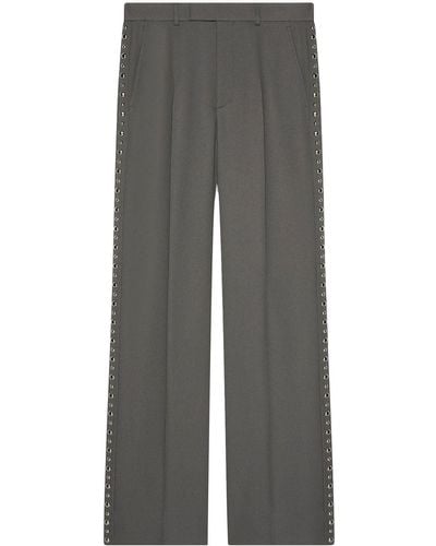 Gucci Gerade Hose mit Bügelfalten - Grau