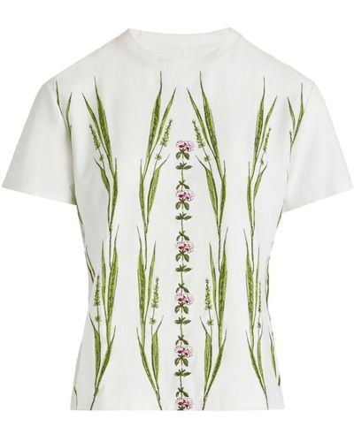 Giambattista Valli T-shirt Jardin du Cap en coton - Blanc