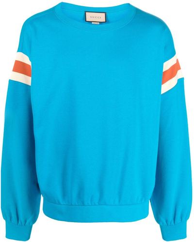 Gucci Sweater Met Gestreept Detail - Blauw