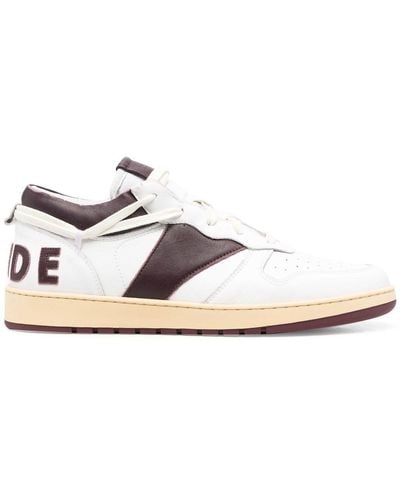 Rhude Logo-lettering Trainers - White