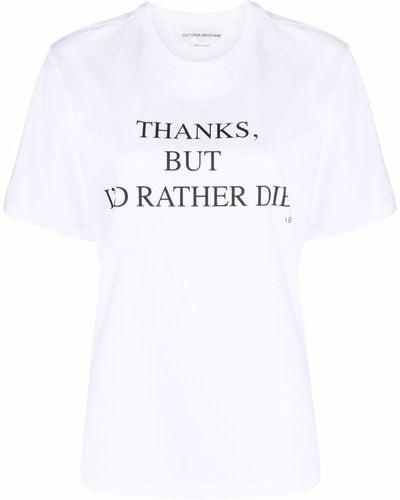Victoria Beckham T-shirt con stampa - Bianco