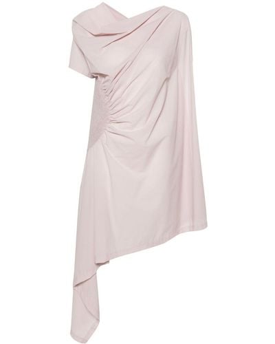 Issey Miyake Drapiertes Kleid im asymmetrischen Look - Pink