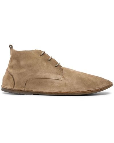 Marsèll Lace-up Suede Ankle Boots - Natural