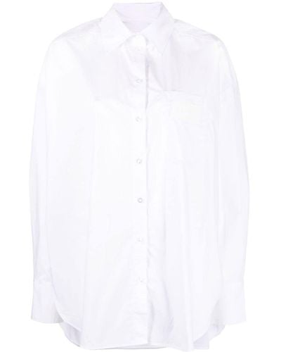 Remain Long-line Shirt - White