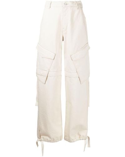 Dion Lee Wide-leg Cargo Trousers - White