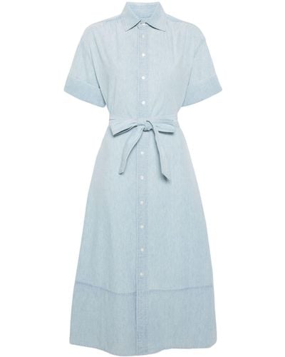 Polo Ralph Lauren Chambray Midi Shirt Dress - Blue
